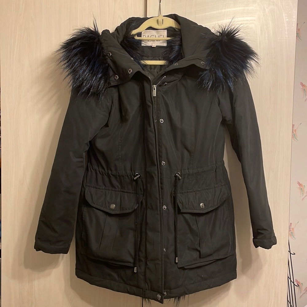 Rachel Roy Women’s Winter Jacket- Furry Hood- Size S